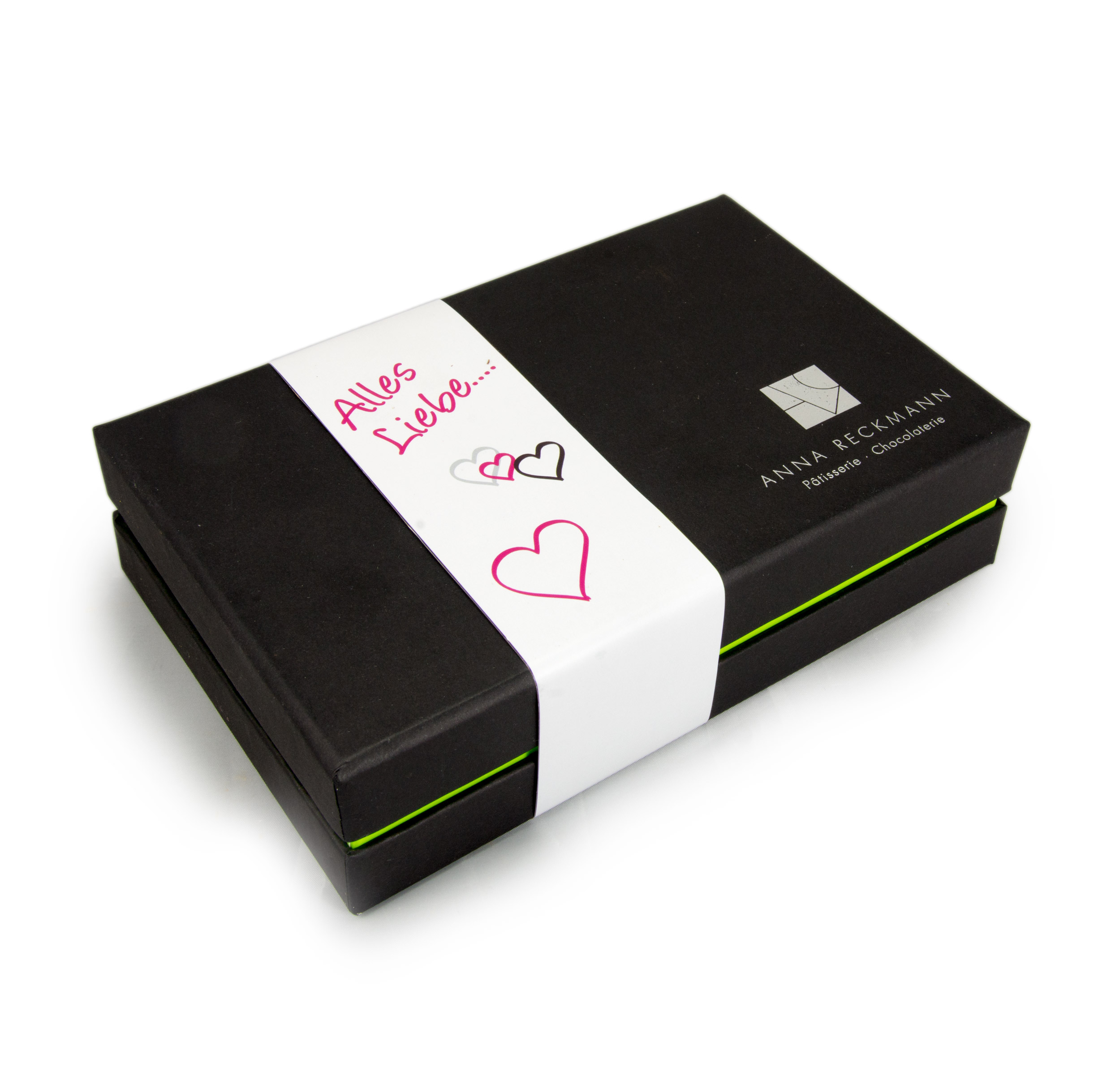 Geschenkschachtel Macarons 12 Stück Valentinstagedition